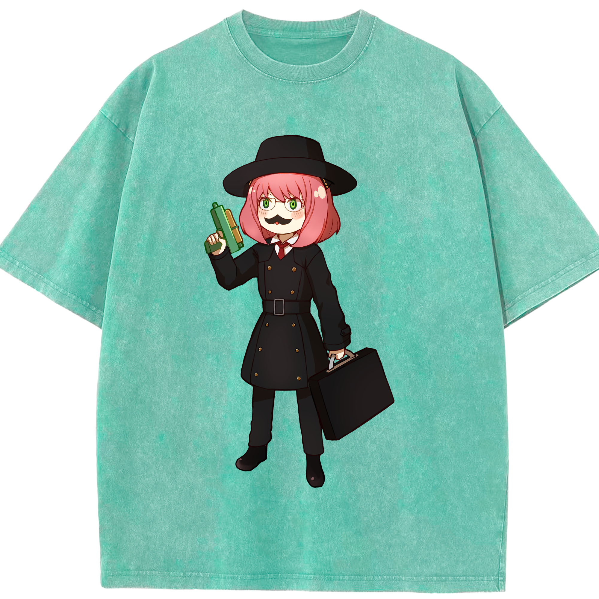 （画像用） SPY×FAMILY间谍家家酒 綿100% ヴィンテージ風 半袖Tシャツ（フロントプリント）